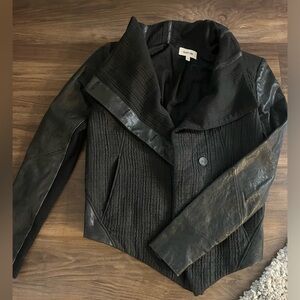 Helmut lang/ asymmetrical/ black moto biker/ size S